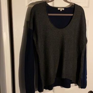 Madewell Gray and Navy Sweater